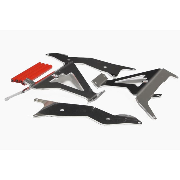 Protections de radiateurs en aluminium avec entretoises rouges pour Honda CRF250R - CRF450R
