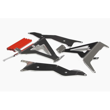 Protections de radiateurs en aluminium avec entretoises rouges pour Honda CRF250R - CRF450R