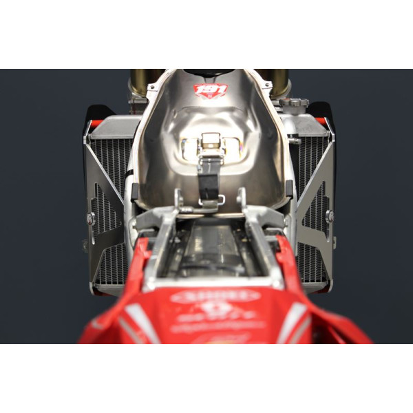 Vue arrière des protections de radiateurs en aluminium pour Honda CRF250R - CRF450R