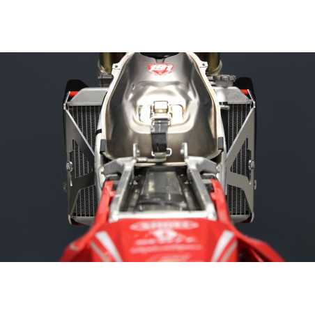 Vue arrière des protections de radiateurs en aluminium pour Honda CRF250R - CRF450R