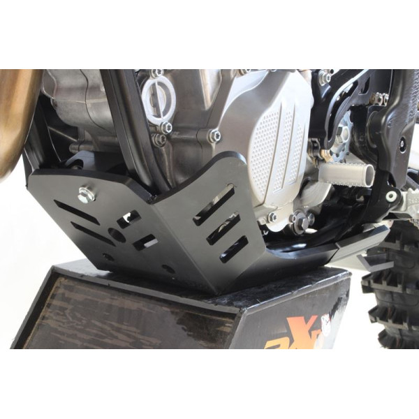 Côté gauche du sabot noir en plastique PEHD avec protection de biellette pour GasGas MC450F - EX450F