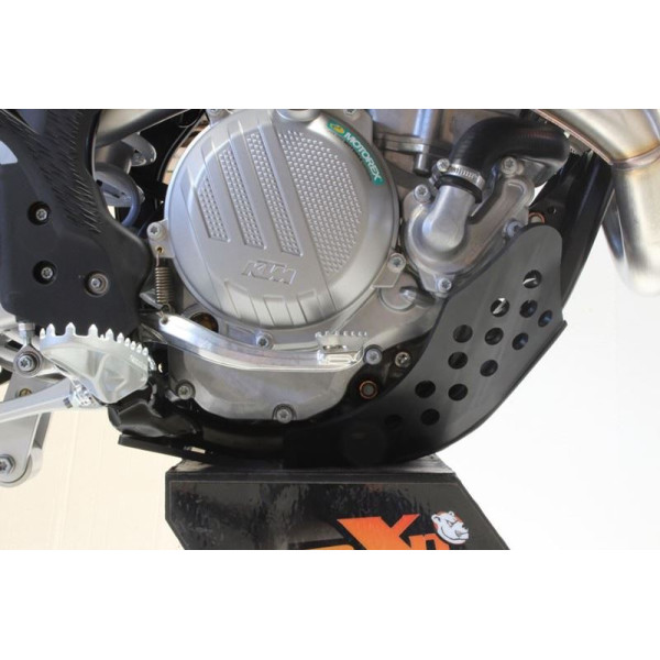 Right side of the black HDPE plastic skid plate for GasGas MC250F - EX250F - EX350F