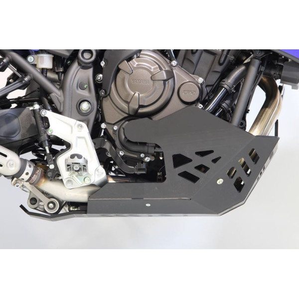 Left side of the black HDPE plastic skid plate for Yamaha Tenere EURO 4
