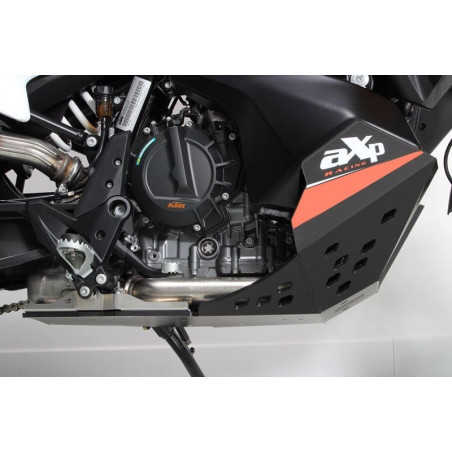 Right side of the black 8mm HDPE plastic skid plate for KTM 790 - 890 Adventure