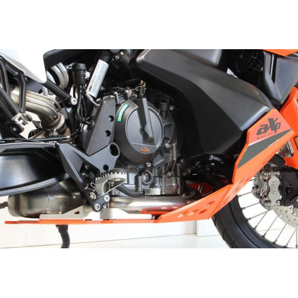 Right side of the orange HDPE plastic skid plate 8mm for KTM 790 - 890 Adventure