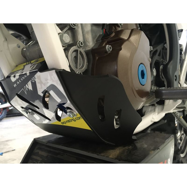 6mm black HDPE plastic skid plate for Husqvarna FE250 - FE350