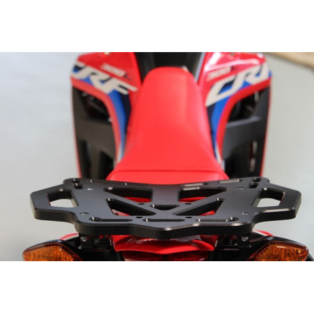 Rear view of the HDPE plastic rear rack for Honda CRF300L