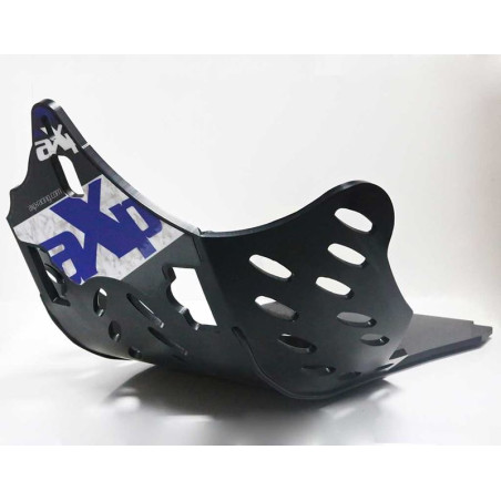 Left side of the black HDPE plastic skid plate for Yamaha WR250F