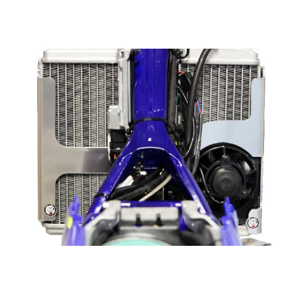 Rear view of the radiator braces in aluminum for Sherco SE250R / SE300R