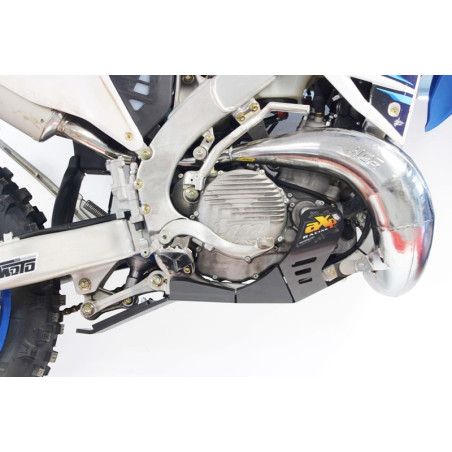 Côté droit du sabot noir en plastique PEHD avec protection de biellette pour TM Racing EN250Fi et EN300Fi