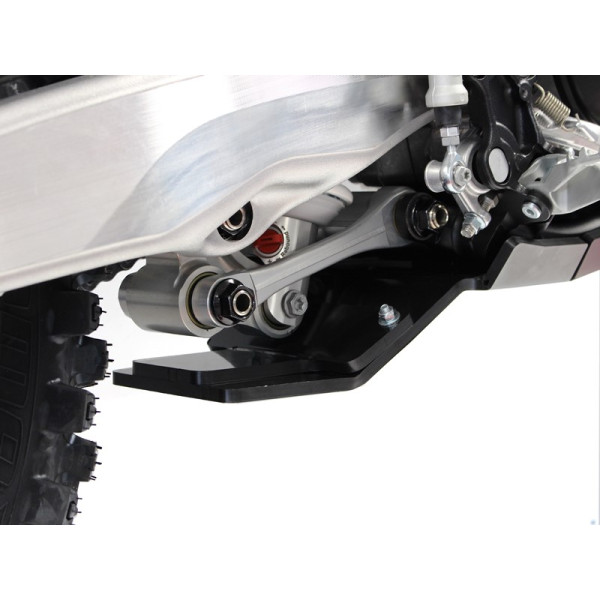 Côté gauche du sabot noir en plastique PEHD avec protection de biellette pour KTM 250-300 - Husqvarna 250-300