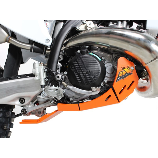 Côté droit du sabot orange en plastique PEHD avec protection de biellette pour KTM 250SX - 300XC