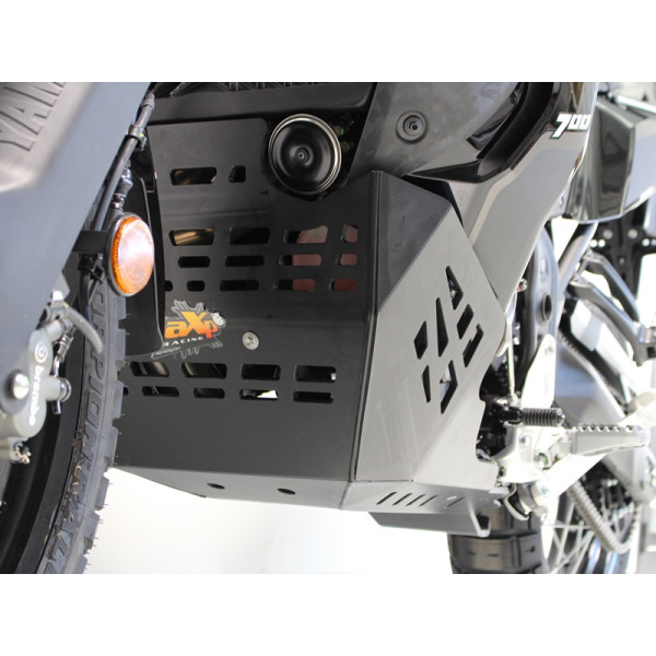 Left side of the 8mm Adventure HDPE plastic skid plate for Yamaha Tenere World Raid
