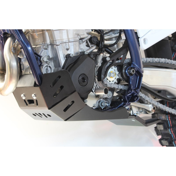 Côté gauche du sabot noir en plastique PEHD avec protection de biellette pour KTM - Husqvarna