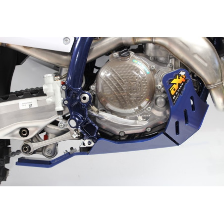 Côté droit du sabot bleu en plastique PEHD avec protection de biellette pour Husqvarna FC450 - FE450