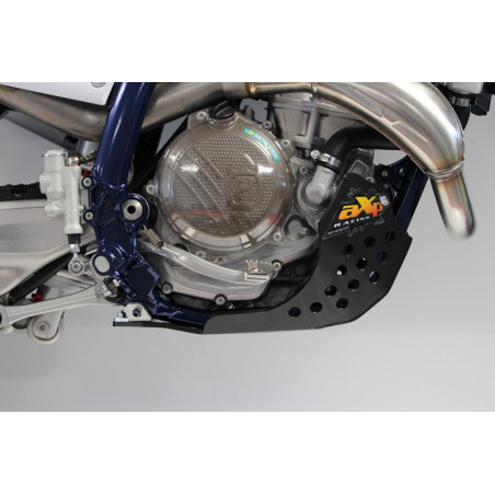 Right side of the black HDPE plastic skid plate for KTM - Husqvarna